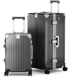 ALPHA CAMP 2-Piece Luggage Set, 20 Inch Carry-On & 30 Inch Trunk Luggage