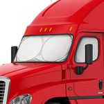 Sunshades for Truck Windshield and Side Window, Windscreen Sun Shade Semi Truck, Truck Window Cover Internal Foldabl, Sun Visor Front Protector Inside 240T UV Vans RV and Other Large Vehicles 420×92cm