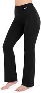 Nirlon Straight Leg Yoga Pants - Straight Leg Yoga Pants for Women Breathable Leggings for Women for Yoga Regular & Plus Size Pants for Women Yoga Work Pants for Women (S 32" Inseam, Black)