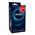 MY.SIZE Classic Condoms 60 mm Width - 20 Pieces Pack - Premium Extra Thin 0.07 mm Wall Thickness - Soft to The Touch - Vegan - for Men