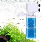 fishkeeper Aquarium Power Filter - Fish Tank Filter Aeration Adjustable for 20 to 100 Gallon Tank, Multi-Stages Bio Sponge Aquarium Filter for Filtration/Oxygenation/Waveker/Circulation