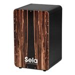 Sela SE 089 Casela Dark Nut Snare Cajon with Hard Splash Playing Surface/Pre-Assembled, Black