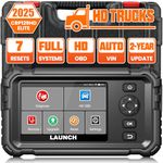 LAUNCH CRP129 HD Heavy Duty Truck Scanner, Full System Diesel Diagnostic Scan Tool with 7 Reset, DPF Regen Speed Limit Adjust Oil Reset,Commercial Code Reader for Heavy Truck Pickup Tractor Semi-Truck