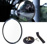 CNQLIS 8 Inch Convex Mirror Outdoor with Adjustable Wall Fixing Bracket,Driveway Mirror,Blindspot Traffic Mirror for Driveway Garage Park Outdoor Wide Angle View Curved Security Blind Spot Mirrors