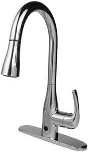 Bio Bidet FLOW Touchless Kitchen Faucet with Pull Down Sprayer, Low Single Handle, Chrome