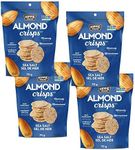 Hippie Snacks Gluten Free, Non-GMO Almond Crisps , Sea Salt, 70 Gram, Pack of 4 | Healthy Vegan Snacks, Made with Real Almonds