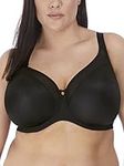 Elomi Women's Smooth Underwire Molded Bra, Black, 46E