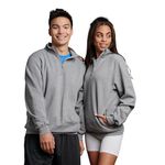 Russell Athletic Men's Dri Power Fleece Quarter Zip, Moisture Wicking, Cotton Blend, Relaxed Fit, Sizes S-4x, Oxford, Large