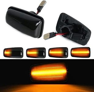 OZ-LAMPE Intermitentes Dinamicos LED para Peug-eot 106 II 306 406 806 Expert Partner, Indicador Laterales para Citr-oen Berlingo Jumpy Saxo Xantia Break XM Coupe 2 Piezas Negro Canbus