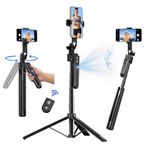 yAyusi Auto Face Tracking Tripod 360° Rotation with Stand, 70.9" Motion Sensor Phone Tripod Stand, No App, Gesture Control, Smart Face Body Auto Tracking Selfie Stick Tripod for Video/Live Streaming