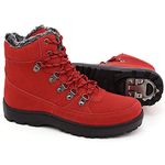 ALFRED CLOUTIER - NANCY Winter Boot - Genuine Suede Leather - Fake Fur - Rubber Sole With Metal Cleats - Waterproofing