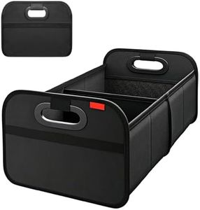 Trunk Organizer for Car, Portable Car Boot Tidy Foldable Waterproof Auto Storage Bag Cargo Trunk Groceries Organizer, Auto Accessories Universal for SUV, Truck, Van, Sedan (Black)