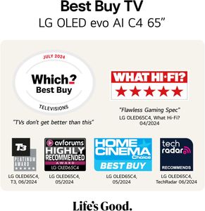 LG 65" evo OLED 4K UHD Smart TV – Dolby Atmos, Alexa, 120Hz, 2024