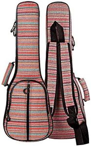 Glenmi Multicolor Bohemian Ukulele Case Bag for Soprano Concert Tenor Ukulele 21'' 23'' 26'',0.5 Inch Thick Padded(Soprano-21 Inch)