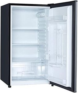 Magic Chef Compact Mini Refrigerator with Built In Freezer Compartment, Adjustable Temperature Control Fridge, with Grab and Go Can Dispenser, Black