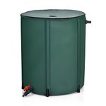 Goplus 60 Gallon Collapsible Rain Barrel, Portable Rain Barrels to Collect Rainwater from Gutter, Rainwater Collection System, Water Storage Tank Catcher Container with Filter Spigot