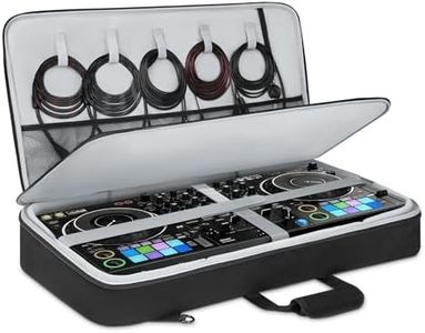 DJ Controller Bag for DDJ FLX10/DDJ REV5/DDJ GRV6/Numark NS4FX/DDJ FLX6/DDJ 1000/DDJ 800, Padded DJ Backpack with Multi-pocket for 17 Inch Laptop, DJ Carrying Mixer Case for DJ Equipment, Grey