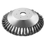 8inch New Improved Steel Wire Brush Cutter Trimmer Head Replacment for Stihl Trimmers FS90 FS108 FS110 FS120 FS130 FS130R FS200R FS250 FS-KM 4Mix Steel Wire Weed Eater (Head Only)