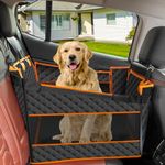 EPN Dog Car Seat for Large Dogs, Foldable Pet Car Seat with Waterproof Oxford Fabric, Non-Slip Bottom, Reinforced Support & Storage Pockets, Ideal Car Seat for Road Trips.