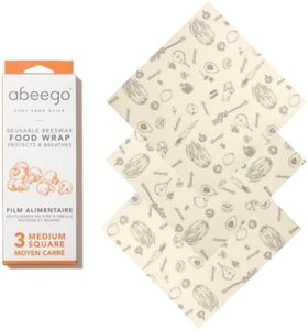 Abeego, The Original Beeswax Food Storage Wrap - Set of Three 10" Natural Square Sheets