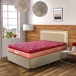peps Springkoil Bonnell Pillow Top 10-inch King Size Spring Mattress (Maroon, 78x72x10)