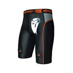 Shock Doctor Boys' Compression Hockey Short W/Cup