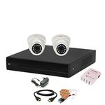 CP PLUS Wired 4 Channel HD DVR 1080p , Indoor Camera 2.4 MP 2Pcs, Combo Set