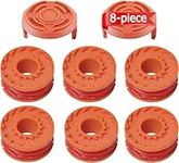 Poweka WA0004 Trimmer Spool Line Compatible with Qualcast WORX Lawn Trimmers Replace CGT183A CGT18LA1 WG180 WG150 WG152 WG153 WG163 WA0010 Trimmer Spools