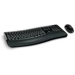 Microsoft Wireless Comfort Desktop 5050 with AES - Keyboard and Mouse Combo: Multi-Media, Ergonomic, Microsoft Wireless Mouse and Keyboard with Bluetooth (English)