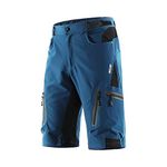 ARSUXEO Men's Cycling Shorts Loose Fit Mountain Bike Shorts Water Resistant Outdoor Sports Bottom with 7 Pockets 1202 Dark Blue L