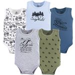 Yoga Sprout Cotton Bodysuit, 5 Pack, Adventure, 3-6 Month