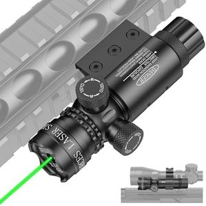 CVLIFE Laser Sight for Rifle with Picatinny/M-lok Rail Mount, Tactical Green Laser for Guns, Low-Profile Laser Sight with Pressure Switch (Picatinny Mounted)