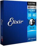 Elixir Strings, Electric Guitar Strings, Nickel Plated Steel with POLYWEB Coating, Longest-Lasting Warm Tone with Comfortable Feel, 6 String Set, Light 10-46