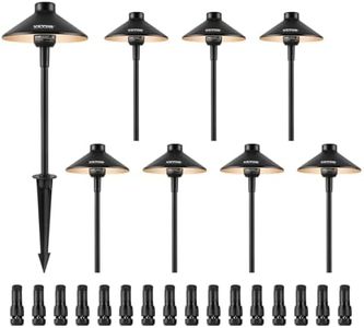 VEVOR 8 Pack Low Voltage Landscape Path Lights, 3W 210LM 12V-24VAC/DC Outdoor LED Pathway Lighting, 3000K Warm White Walkway Lights with Quick Connectors, IP66 Waterproof for Yard Garden Sidewalk