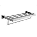 Kelelife Modern Chrome Bath Towel Rack Bathroom Shelf, Wall Mounted, SUS304 Stainless Steel 60 cm / 23.6"