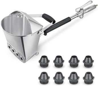 Cement Mortar Plaster Gun, SenDeluz 4 Jet Hopper Funnel Gun, Spray Gun, Plastering Machine, Plastering Gun, Wall Painting Tool with 8 Additional Metal Nozzles for Walls and Ceilings, DIY