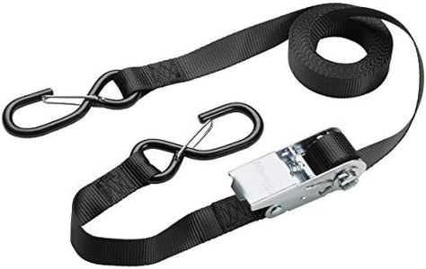 Master Lock 3109EURDAT Certified Ratchet Strap with S Hook, Black, 5m x 25mm Strap