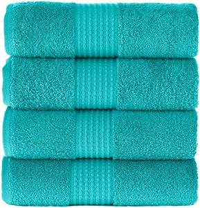 MAURA Basics Hand Towels for Bathroom with Hanging Hook Loops. Soft, Durable, Long Lasting and Absorbent Hand Towel Sets for Bathroom, American Standard Size 16"x28", Turquoise