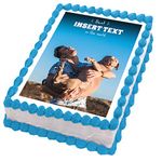 Cakeshop 7 x 10" (181 x 257mm) Portrait Rectangle Happy Birthday Celebration Photo Upload Custom Personalised Edible Photo Cake Toppers Decorations - Precut Premium Icing Paper