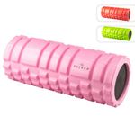 SOLARA Foam Roller for Back Pain, Exercise and Fitness, High-Density Foam Roller for Deep Tissue Massage, Relief from Sore Muscles Pain, Pre & Post Exercise Fitness Workout Sessions - Pink