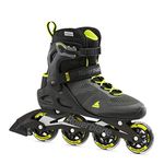 Rollerblade Macroblade 80 Men's Adult Fitness Inline Skate, Black and Lime, Performance Inline Skates, 10