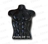 SOHAM SHREE ᵀᴹ : Male Body Hanger | Non-Breakable Plastic Men Body Shell Mannequin- Dummy Type Hangers Kurta Shirt Display Stands - Regular Size (Black, 10)