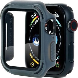 ME Compatible with Apple Watch Series 6 Case, 40mm Hard Case PC and TPU Bumper Cover with Tempered Glass Screen Protector Fits Series 6 5 4 SE, Men Women Apple Watch Accessories