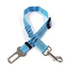 Dog Seat Belts for Cars Dog Car Harness Pet Car Safety Belt Elastic Buckle Dog Car Harness Adjustable Dog Seat Belt Nylon Pet Safety Belts for Dogs Cats and Pets (Light blue)