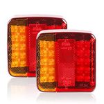 Yuanjoy LED Trailer Tail Lights, 2Pcs Trailer Lights, Trailer Tail Lights, Trailer Tail Lights 4 Functions 12V Waterproof for Cars, Tractors, Agricultural