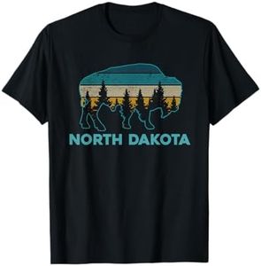 North Dakota Bison Vintage American Buffalo Souvenir T-Shirt