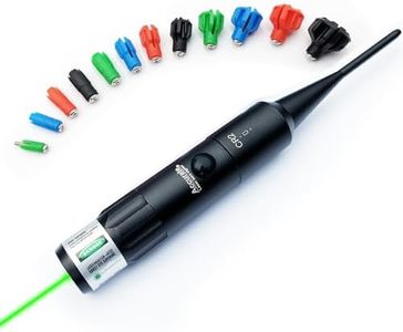 Bayattoo Universal Green Laser Bore Sight Kit for .177 to . 12ga Multiple Caliber, Barrel Laser Boresighter with Press Switch for Rifles and Handgun Hunting Scopes with 2 Batteries