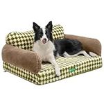 MEWOOFUN 6 Colors Fashion 90×60cm Dog Sofa Bed for Small Medium and Large Dogs - Fluffy and Anti-collapse Dog Beds & Sofas Large Cloud Cat Sofa Beds with Non-Slip Bottom, Green XL