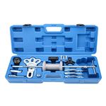 BOOMSTART 16 Pieces Slide Hammer Dent Hub & Bearing Puller Tool Kit 2/3 Internal External Jaw Cars Trucks Puller Set