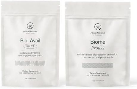 Adapt Naturals Gut & Immune Health Bundle – Biome Protect 4-in-1 Prebiotics, Probiotics, Postbiotics Supplement & Bio-Avail Multivitamin for Men & Women – 30-Day Supply